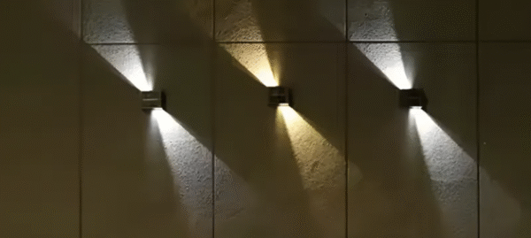 Aplique Solar LED Birireccional – Regulable – Cálida + Fria
